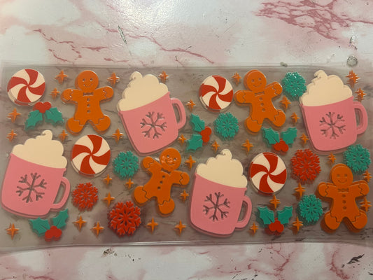 Gingerbread with mug and candy cane