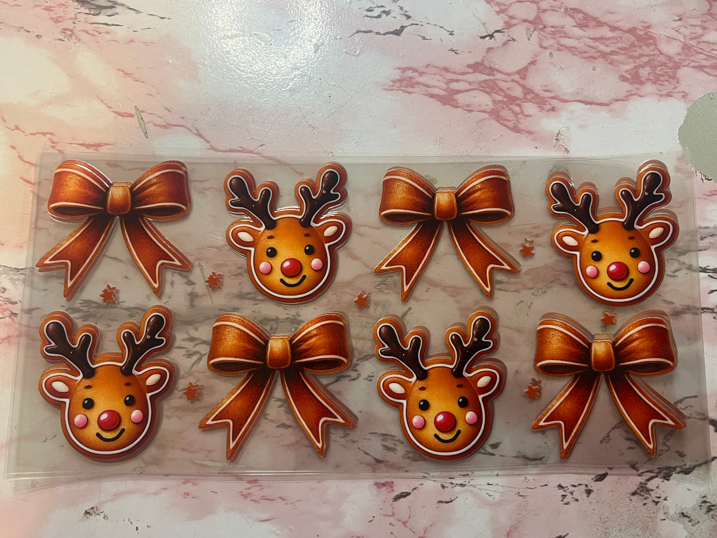 Reindeer with bows brown