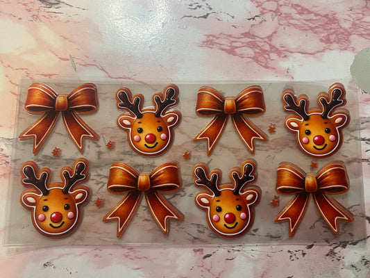 Reindeer with bows brown