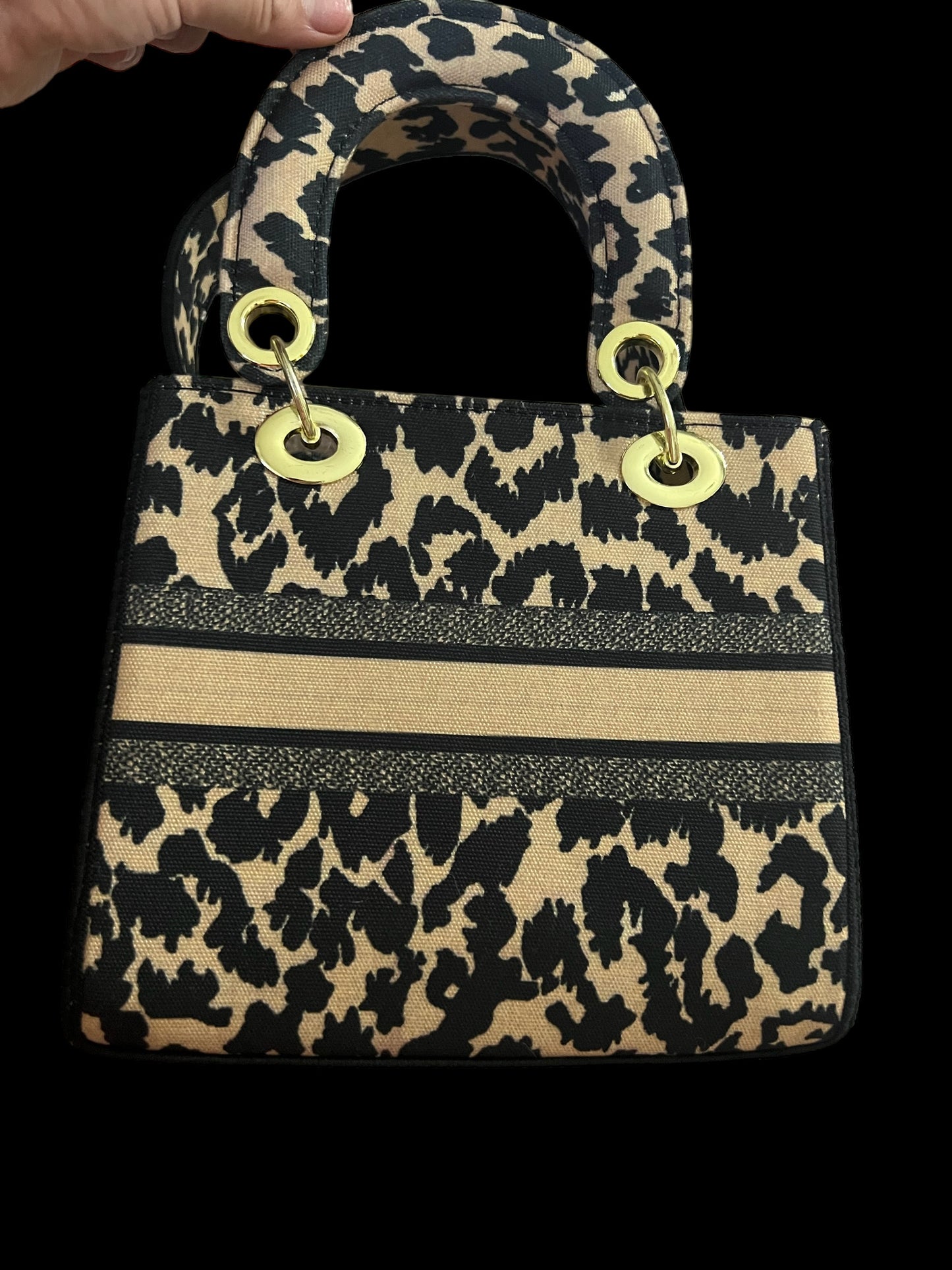 Cheetah print inspired bag